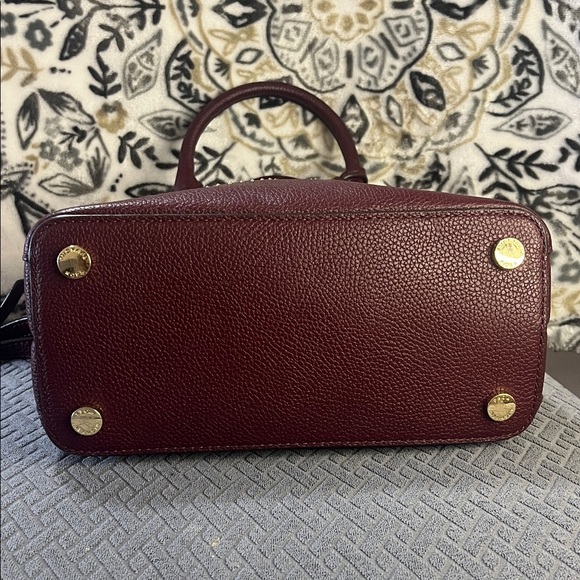 Michael Kors LOVE Burgundy Leather Tote/Crossbody Bag - Picture 9 of 16